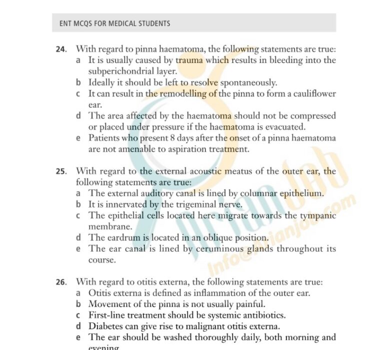 دموی نمونه سوالات متخصص گوش و حلق و بینی