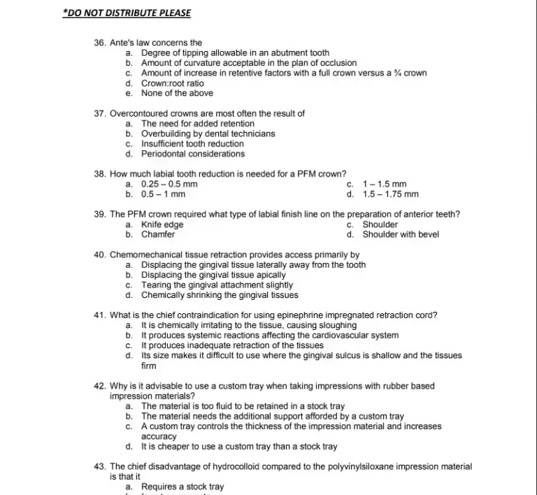 دموی نمونه سوالات دندانپزشک ترمیمی و زیبایی